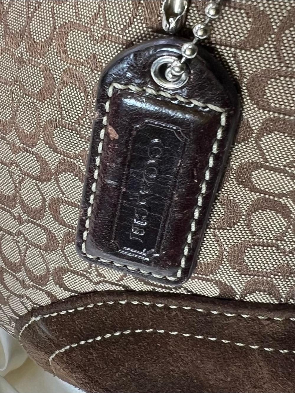 COACH Brown SoHo Hobo Vintage Signature Jacquard Shoulder Bag F05N-1460 - Picture 6 of 9